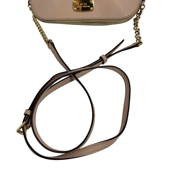 MICHAEL KORS Pale Ballet Pink Leather Domed Satchel Handbag Crossbody - Picture 6 of 15